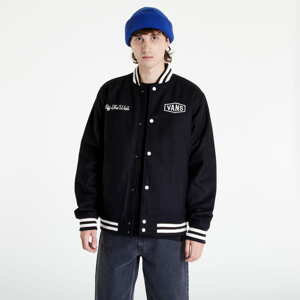 Bomber bunda Vans Checkerboard Research Varsity Jacket Black