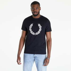 Tričko s krátkým rukávem FRED PERRY Laurel Wreath Print T-Shirt Black