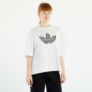 Dámské tričko adidas Originals Houndstooth Trefoil Infill Tee White