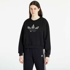 Dámská mikina adidas Originals Houndstooth Trefoil Infill Graphic Long Sleeve Sweatshirt Black