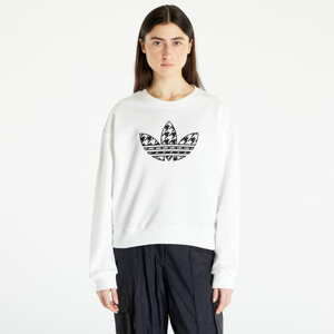 Dámská mikina adidas Originals Trefoil Infill Graphic Long Sleeve Crewneck White