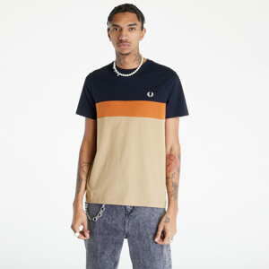 Tričko s krátkým rukávem FRED PERRY Colour Block T-Shirt Warm Stone