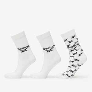 Reebok Classics Fold-Over Crew Socks 3-Pack White