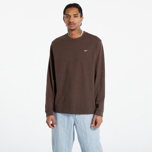 Nike Solo Swoosh Men's Long Sleeve Top Baroque Brown/ White