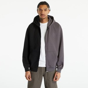 Karl Kani Chest Signature Split OS Full Zip Hoodie Black/ Anthracite