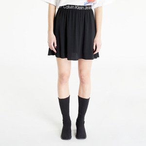 CALVIN KLEIN JEANS Logo Elastic Mini Skirt Black