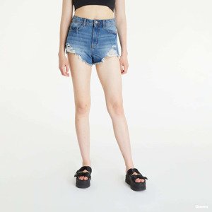 Noisy May High Waisted Denim Shorts Blue