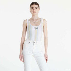 Body GUESS Front Logo Striped Body White L