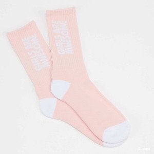 Girls Are Awesome Kinda Sporty Socks Pink/ White