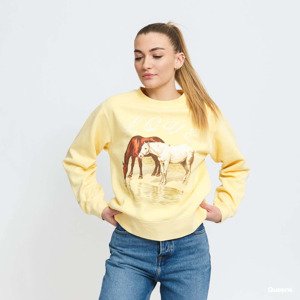 LOVE THEM Womens Crewneck True Love Light Yellow