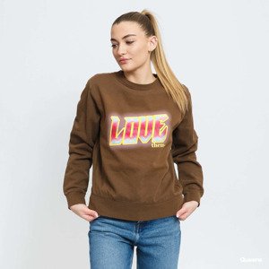 LOVE THEM Womens Crewneck Glow Not Glow Brown