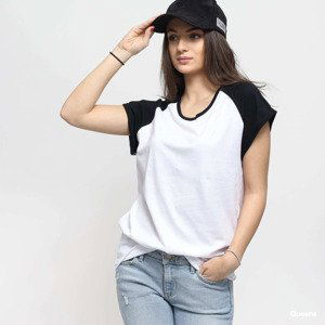 Urban Classics Ladies Contrast Raglan Tee White/ Black