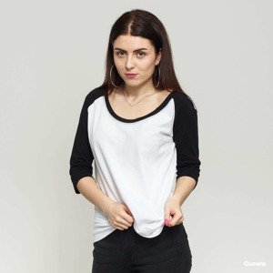 Tričko Urban Classics Ladies 3/4 Contrast Raglan White/ Black S