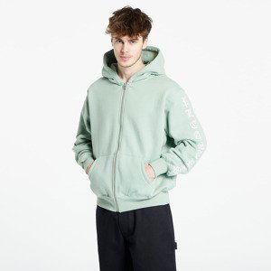 Mikina PLEASURES Oe Zip Up Hooded Sweatshirt Matcha L