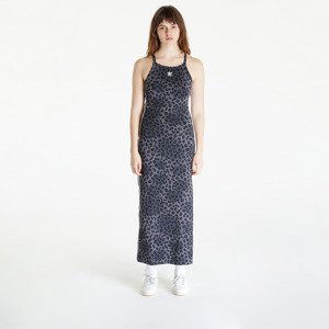 adidas Leopard Luxe 3 Stripes Maxi Dress Grey Five