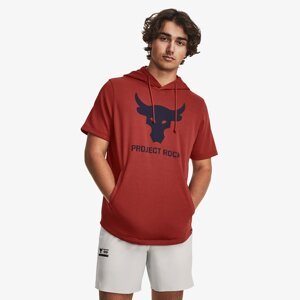 Mikina Under Armour Project Rock Terry Short Sleeve Hoodie Red L