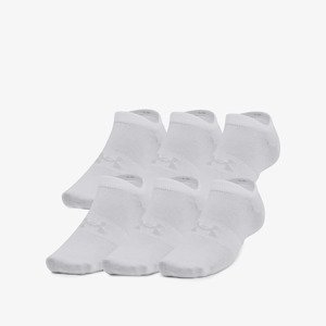 Under Armour Essential No Show Socks 6-Pack White