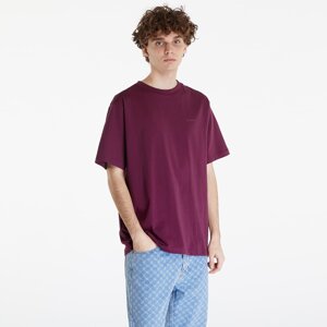 Queens Men's Essential T-Shirt With Tonal Print Bordeaux