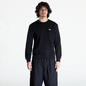 Mikina Lee Plain Crew Sweatshirt Black L