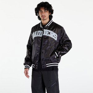 New Era Las Vegas Raiders NFL Satin Black Bomber Jacket UNISEX Black/ White