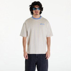 Tričko New Era Pinstripe Oversized T-Shirt UNISEX Stone/ Copen Blue L