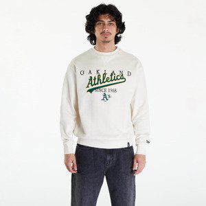 New Era Oakland Athletics MLB Lifestyle Crew Neck Sweatshirt UNISEX Off White/ Dark Green