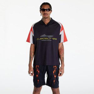 PLEASURES Mind Soccer Jersey Short Sleeve Tee Black