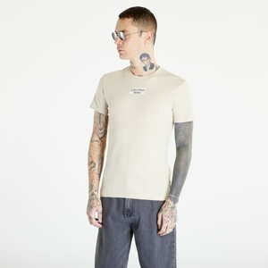 Pánské tričko CALVIN KLEIN JEANS Transparent Stripe S/S T-Shirt Beige