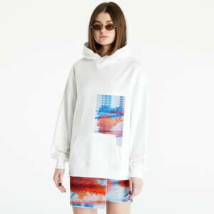 Dámská mikina CALVIN KLEIN JEANS Motion Floral Aw Hoodie White