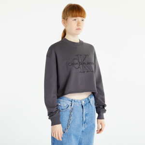 Dámská mikina CALVIN KLEIN JEANS Embroidered Monologo Sweatshirt Washed Black