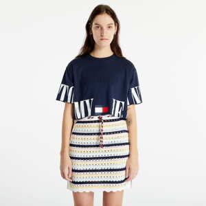 Dámské tričko TOMMY JEANS Oversized Crop Archive T-Shirt Twilight Navy