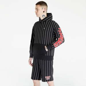 Mikina TOMMY JEANS Relaxed Pinstripe Hoodie Black