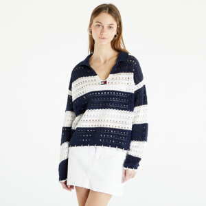 Dámský svetr TOMMY JEANS Summer Crochet Sweater Blue