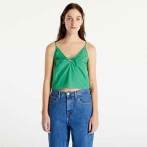 Dámské tílko TOMMY JEANS Poplin Strappy Top Coastal Green