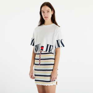 Dámské tričko TOMMY JEANS Oversized Crop Archive Short Sleeve T-Shirt White