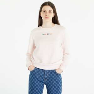 Dámská mikina TOMMY JEANS Regular Color Serif Sweatshirt Faint Pink
