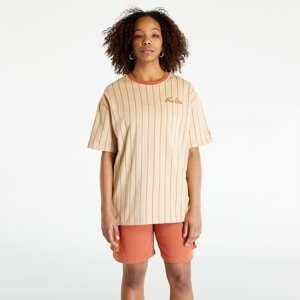 Dámské tričko New Era Pinstripe Oversized T-Shirt Light Beige/ Brown