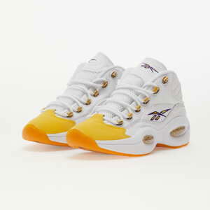 Reebok Question Mid White/ Yellow Thread/ Ultra Violet