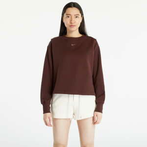 Dámská mikina Nike Sportswear Modern Fleece Women's Oversized French Terry Crewneck Sweatshirt Earth/ Plum Eclipse