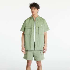 Pánská košile Nike Life Men's Woven Military Short-Sleeve Button-Down Shirt Oil Green/ White