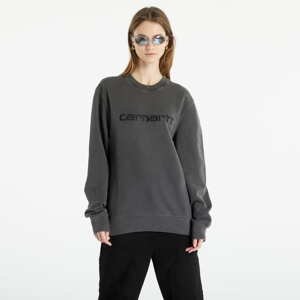Mikina Carhartt WIP Duster Sweatshirt UNISEX Black Garment Dyed