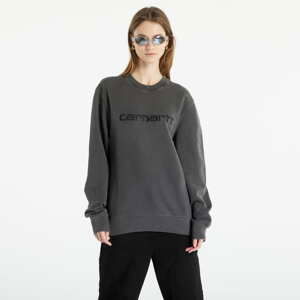 Mikina Carhartt WIP Duster Sweatshirt UNISEX Black Garment Dyed