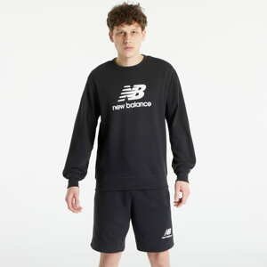 Mikina New Balance Essentials Stacked Logo French Terry Crewneck Black