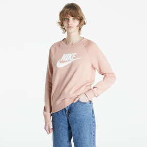 Dámská mikina Nike Sportswear Essential Women's Fleece Crew Rose Whisper/ White