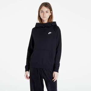Nike Sportswear Essential Funnel-Neck Fleece Sweatshirt Black/ White