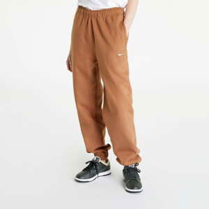 Tepláky Nike Solo Swoosh Women's Fleece Pants Ale Brown/ White