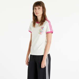 Dámské tričko adidas Originals x RICH MNISI Pride 3-Stripes Tee Off White