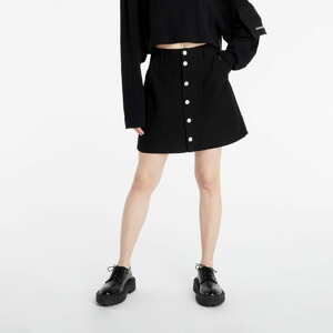 Sukně TOMMY JEANS Badge Button Through Skirt Black