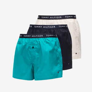 Tommy Hilfiger Recycled Essentials 3 Pack Woven Boxer Desert Sky/ Maui Green/ Pale Pink