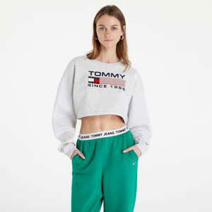 Dámská mikina TOMMY JEANS Super Crop Moder Silver Grey Heather